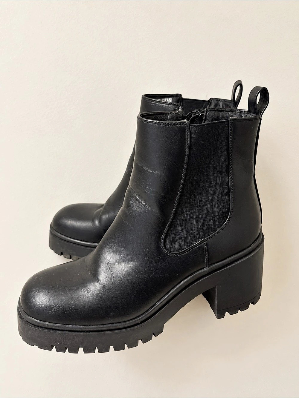 Black Platform Chelsea Ankle Boots